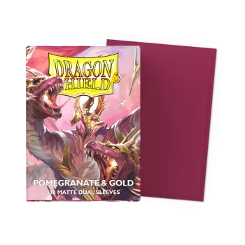 Dragonshield 100 Pomegranate & Gold - Matte Dual Sleeves