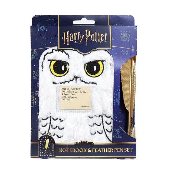  Harry Potter - Notebook & Feather Pen Set - Hedwig