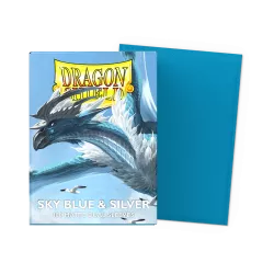 Dragonshield 100 Sky Blue & Silver - Matte Dual Sleeves Dragonshield 100 Sky Blue & Silver - Matte Dual Sleeves