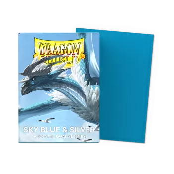 Dragonshield 100 Sky Blue & Silver - Matte Dual Sleeves