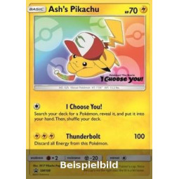 Ash's Pikachu (SM Black Star Promos SM-108) [DE/NM]
