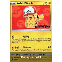 Ash's Pikachu (SM Black Star Promos SM-109) [DE/NM]