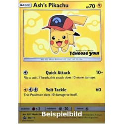 Ash's Pikachu (SM Black Star Promos SM-111) [DE/NM]