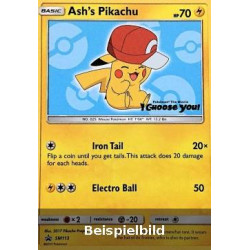 Ash's Pikachu (SM Black Star Promos SM-113) [DE/NM]