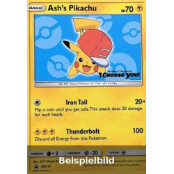 Ash's Pikachu (SM Black Star Promos SM-114) [DE/NM]