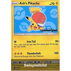 Ash's Pikachu (SM Black Star Promos SM-114) [DE/NM]