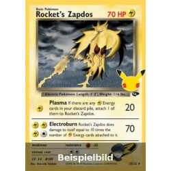 Rocket's Zapdos (Celebrations CEL-GC 15) [DE/NM]