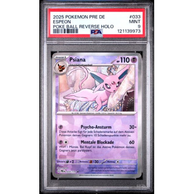 #033 PSIANA POKE BALL REVERSE HOLO PSA 9[DE/NM]