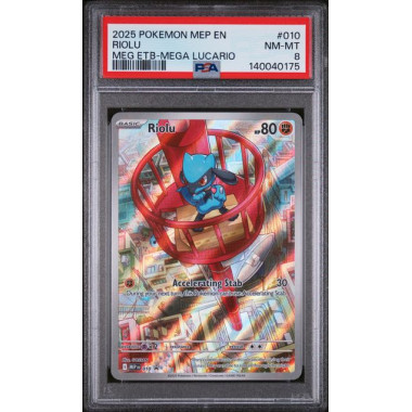 BLACK STAR PROMO #010 RIOLU MEG ETB PSA 8[EN/NM]