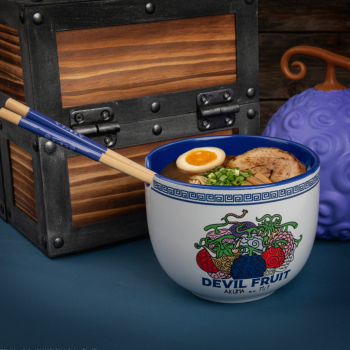Ramen-Schale mit Teufelsfrucht-Motiv und Essstäbchen