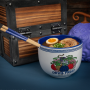 Ramen-Schale mit Teufelsfrucht-Motiv und Essstäbchen