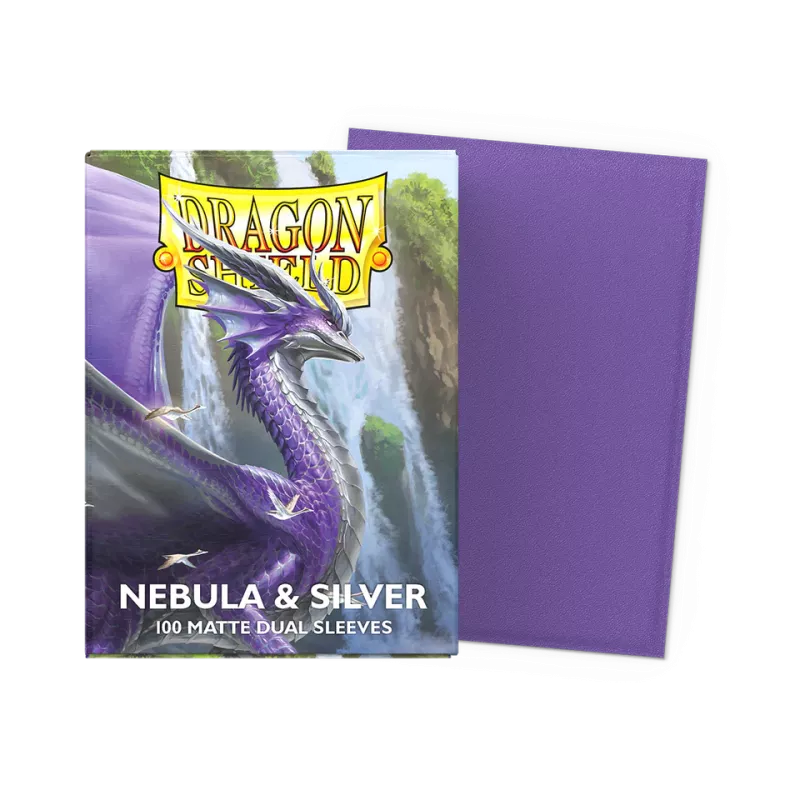 Dragonshield 100 Nebula & Silver - Matte Dual Sleeves