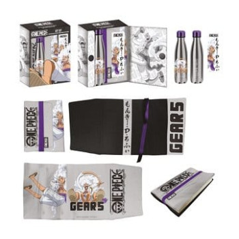 One Piece Stahlflasche, Sticker, Buchumschlag Geschenkset Gears