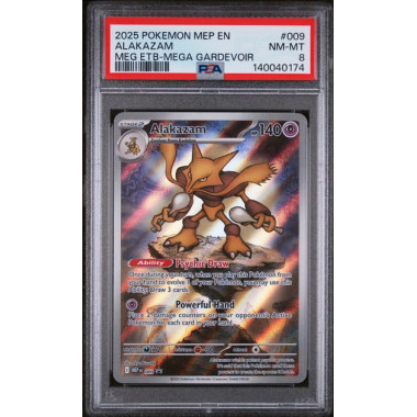 BLACK STAR PROMO #009 ALAKAZAM MEG ETB PSA 8[EN/NM]