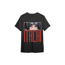 Naruto Shippuden T-Shirt Itachi Eyes Black T-Shirts Naruto (XL)