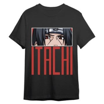 Naruto Shippuden T-Shirt Itachi Eyes Black T-Shirts Naruto (XL)